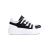 Černo-bílé dámské sneakersy na hrubé podrážce (Velikost 36)