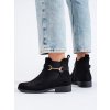 Semišové černé kotníkové boty dámské (Velikost 36)