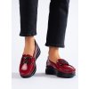 Bordové lakované mokasíny dámské (Velikost 36)