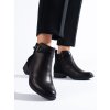 Černé klasické kotníkové dámské boty (Velikost 36)