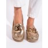 Zlaté dámské mokasíny na platformě (Velikost 36)