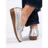 Stříbrné dámské mokasíny (Velikost 36)
