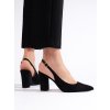 Černé lodičky s odkrytou patou (Velikost 36)
