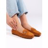 Camelové dámské mokasíny semišové (Velikost 36)