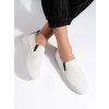 Dírkované tenisky slip on bílo-černé (Velikost 36)