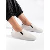 Dírkované tenisky slip on bílo-černé (Velikost 36)