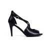 Černé sandály dámské na tenkém podpatku Sergio Leone (Velikost 36)