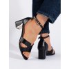 Černé sandály na nízkém podpatku (Velikost 36)