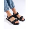 Černé pohodlné nazouvací dámské sandály (Velikost 36)