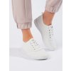 Bílé šněrovací dámské polobotky (Velikost 36)
