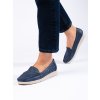 Dírkované tmavě modré mokasíny dámské (Velikost 36)