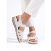 Dámské bílé sandály na suchý zip
