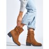 Hnědé kotníkové dámské kovbojky (Velikost 36)