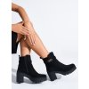 Černé kotníkové boty na sloupku dámské (Velikost 36)