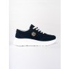 Tmavě modré kožené sneakersy na platformě (Velikost 36)
