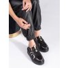 Kožené černé sneakersy na platformě (Velikost 36)