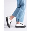 Bílo-černé dámské tenisky z přírodní kůže (Velikost 36)