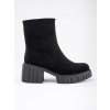 Černé dámské kotníkové boty na platformě (Velikost 36)