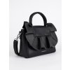 Černá dámská kabelka s ozdobným volánem (Velikost one size)