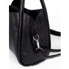 Černá dámská kabelka s ozdobným šátkem (Velikost 37.5)