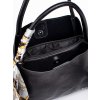 Černá dámská kabelka s ozdobným šátkem (Velikost 37.5)