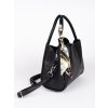 Černá dámská kabelka s ozdobným šátkem (Velikost 37.5)