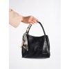 Černá dámská kabelka s ozdobným šátkem (Velikost 37.5)
