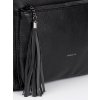 Černá dámská taška typu batoh s třásněmi (Velikost one size)