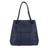 Tmavě modrá kabelka shopper (Velikost one size)