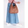Hnědá dámská kabelka shopper (Velikost one size)