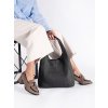 Černá dámská kabelka shopper (Velikost one size)