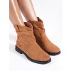 Hnědé dámské semišové kovbojky (Velikost 36)