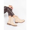 Béžové dámské kotníkové boty kovbojky (Velikost 36)