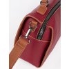 Červená kabelka typu kufřík s hnědými prvky (Velikost 37.5)