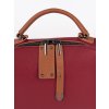 Červená kabelka typu kufřík s hnědými prvky (Velikost 37.5)