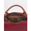 Červená kabelka typu kufřík s hnědými prvky (Velikost 37.5)