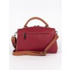 Červená kabelka typu kufřík s hnědými prvky (Velikost 37.5)