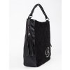 Černá prošívaná kabelka přes rameno (Velikost one size)