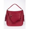 Červená prošívaná kabelka přes rameno (Velikost one size)