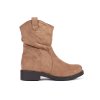 Hnědé semišové dámské kovbojky (Velikost 36)