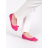 Růžové ploché dámské baleríny s lakovanou špičkou (Velikost 36)