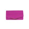 Růžová semišová klasická listová kabelka (Velikost one size)