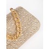 Zlatá malá flitrová kabelka se zlatým uchem (Velikost one size)