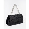 Černá malá flitrová kabelka se stříbrným uchem (Velikost one size)