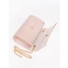 Světle růžová klasická listová kabelka s odepínacím řetízkem (Velikost one size)