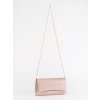 Světle růžová klasická listová kabelka s odepínacím řetízkem (Velikost one size)