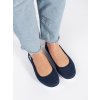 Tmavě modré textilní dámské baleríny (Velikost 36)