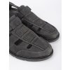 Šedé pánské mokasíny děrované (Velikost 40)