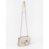 Světle béžová malá kabelka přes rameno se stříbrným řetízkem (Velikost one size)