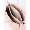 Růžová kabelka typu shopper z ekokůže (Velikost one size)